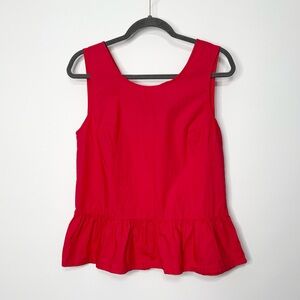 J. Crew Bow-back peplum tank top Size Small
